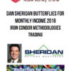 Dan Sheridan Butterflies for Monthly Income 2016 + Iron Condor Methodologies Trading