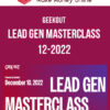 Geekout – Lead Gen Masterclass 12-2022