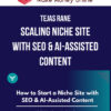 Tejas Rane – Scaling Niche Site with SEO & AI-Assisted Content