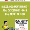 Make $2000/Month Blogs – Real Case Studies – 2018 Real Money Method