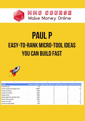Paul P – Easy-to-Rank Micro-Tool Ideas You Can Build Fast